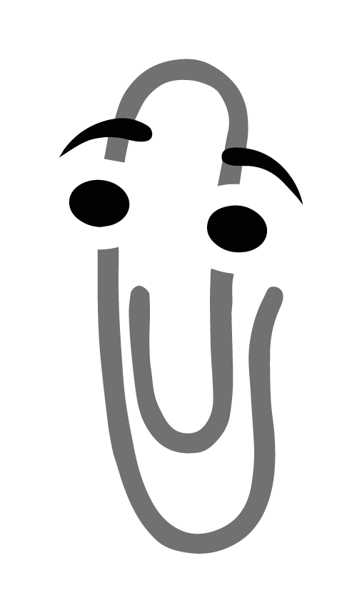 Drawing of Clippy™ (owned by Microsoft)